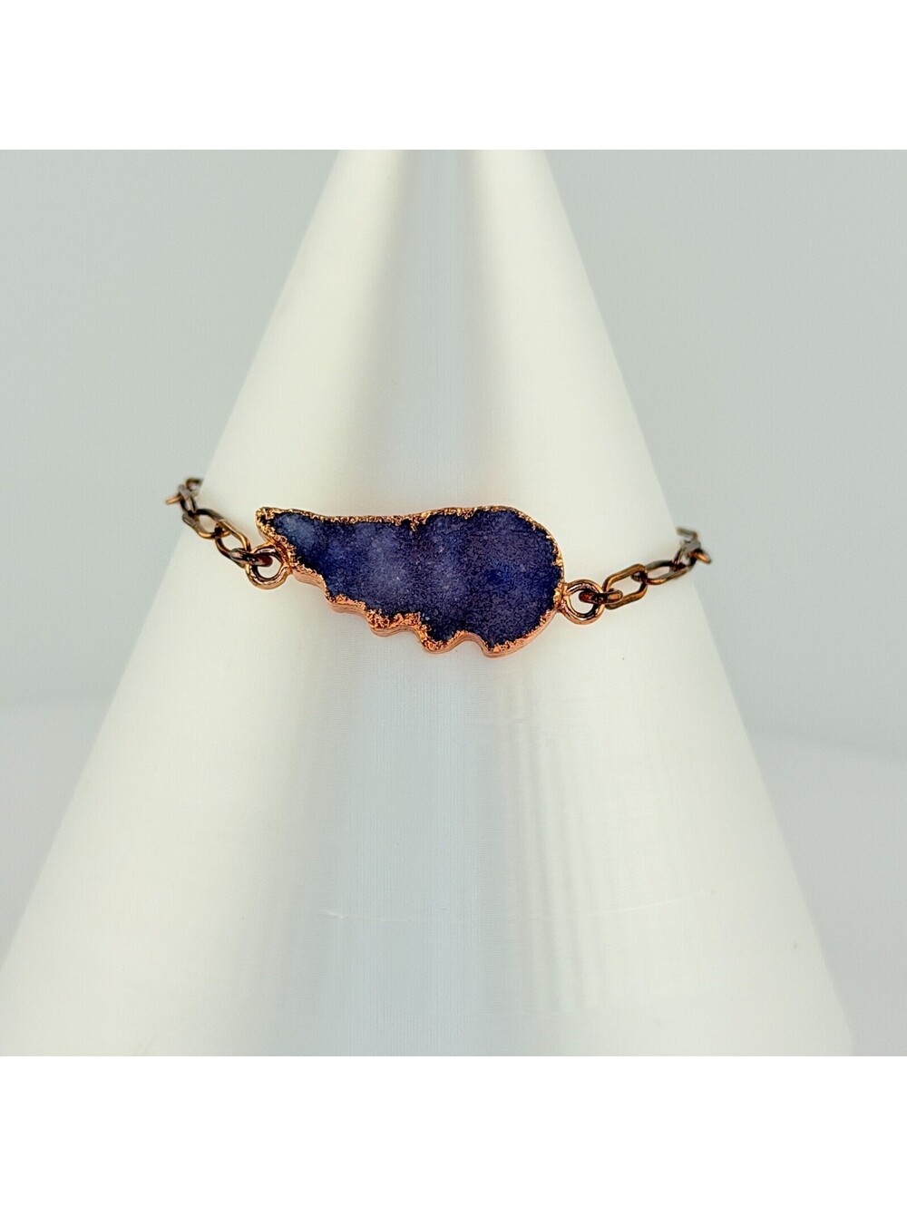 Bomb Party Bracelet - RETRO Dripping In Druzy Angel Wing on Rose Gold Plating
